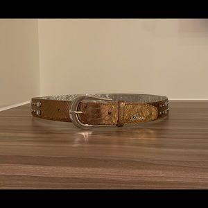 Guess size L bronze belt with studs and gems